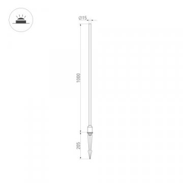 Ландшафтный светодиодный светильник Arlight KT-Champagne-L1000-3W Warm3000 034165