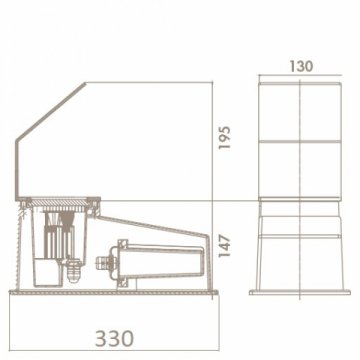 Ландшафтный светодиодный светильник Side Quadrat D2100