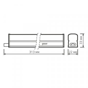 Линейный светодиодный светильник Gauss TL Basict 930411204