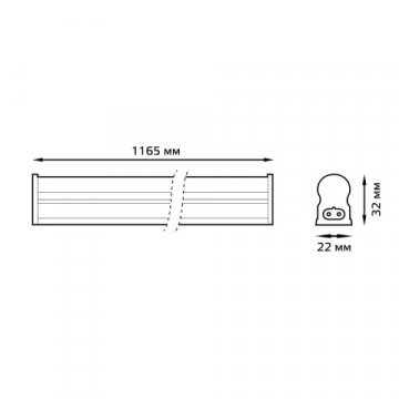 Линейный светодиодный светильник Gauss TL Elementary TL008