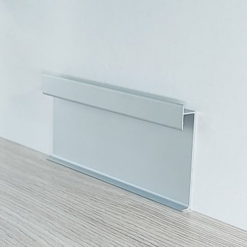 Плинтус Алюминий теневой ВS  AS Cеребро МКР 40 х 12 х 3000 мм