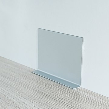 Плинтус Алюминий пристенный BPL 40 AS Cеребро МКР 40 мм х 13 мм х 3000 мм