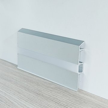 Плинтус Алюминий BIL 70K AS с рассеивателем под подсветку МКР 70 мм х 10 мм х 3000 мм