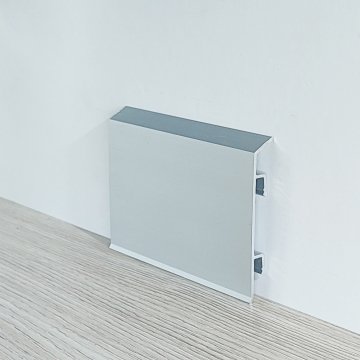 Плинтус Алюминий BI 70 AS Cеребро МКР 70 мм х 10 мм х 3000 мм