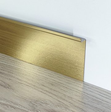 Плинтус Сталь под гипсокартон BG  Золото шлифованный AISI  нитрид титана МКР 70 х 15 х 3000 мм