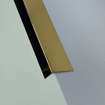 Уголок Сталь Золото шлифованный 430 МКР 15 мм х 8 мм х 3000 мм