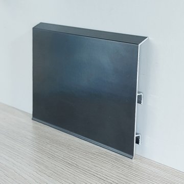 Плинтус Алюминий BI 70 Черный МКР 70 мм х 10 мм х 3000 мм