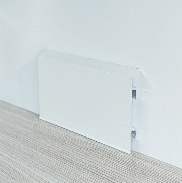 Плинтус Алюминий BI 70 Белый МКР 70 мм х 10 мм х 3000 мм