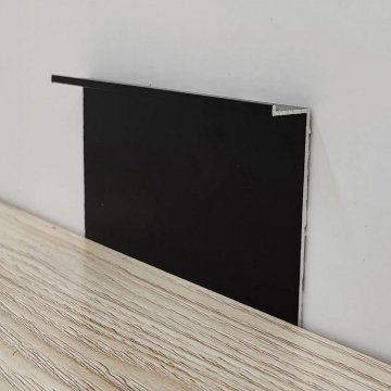 Плинтус Алюминий под гипсокартон BG Черный МКР 70 х 15 х 3000 мм