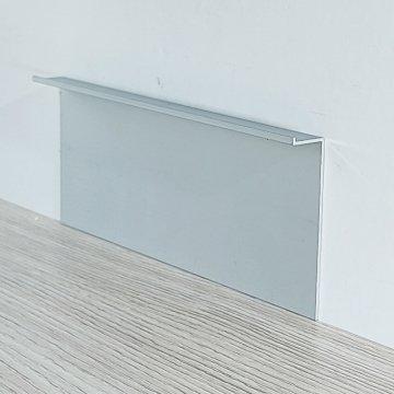 Плинтус Алюминий под гипсокартон BG  AS Cеребро МКР 70 х 15 х 3000 мм