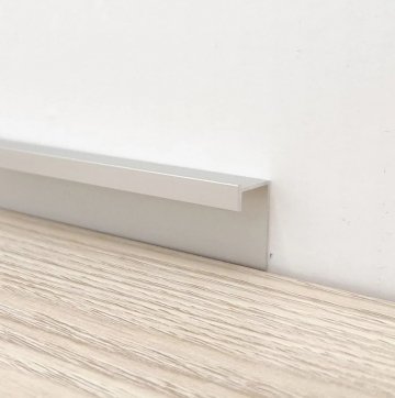 Плинтус Алюминий под гипсокартон Серебро МКР 22 х 13.5 х 3000 мм