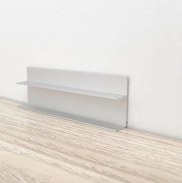 Плинтус Алюминий под гипсокартон AS PF Серебро МКР 35 х 14 х 3000 мм