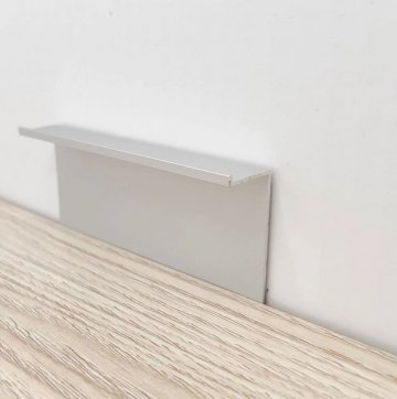 Плинтус Алюминий под гипсокартон BG  AS Cеребро МКР 40 х 15 х 3000 мм