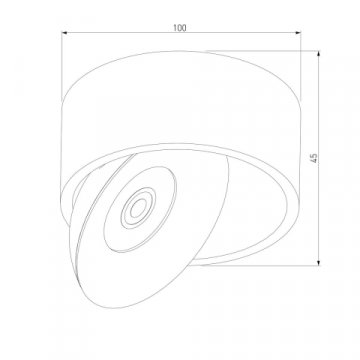 Накладной светодиодный светильник Elektrostandard Glide 25100/Led черный жемчуг a059330