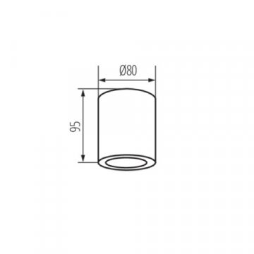 Накладной точечный светильник Kanlux SANI IP44 DSO-B 29240
