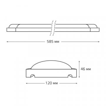 Настенно-потолочный светодиодный светильник Gauss WLF-4 844611218