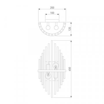 Настенный светильник Bogates Eclipse Allure 356/2 латунь