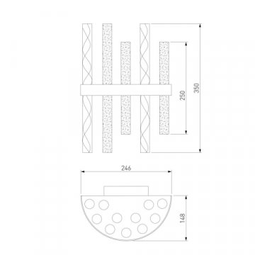 Настенный светильник Bogates Hollis 367/2 никель