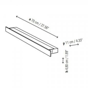 Настенный светильник Bover Plana Nickel