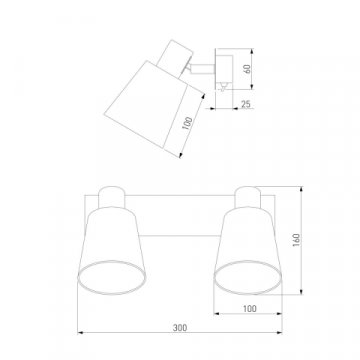 Настенный светильник Eurosvet 20080/2 хром/бежевый