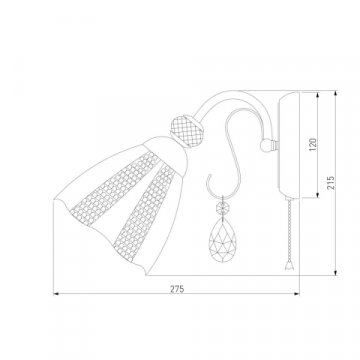 Настенный светильник Eurosvet 30155/1 античная бронза