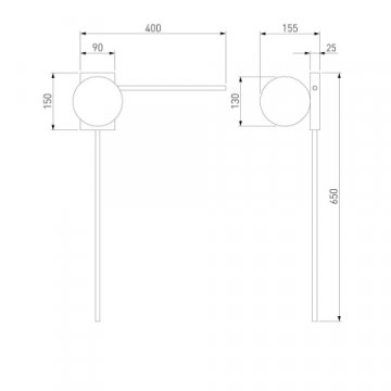 Настенный светильник Eurosvet Fredo 40034/1 черный жемчуг