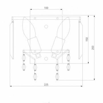 Настенный светильник Eurosvet Torreta 10121/2 хром/прозрачный хрусталь Strotskis
