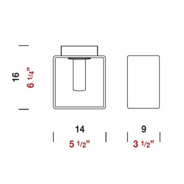 Настенный светильник Panzeri Domino P 9021.14