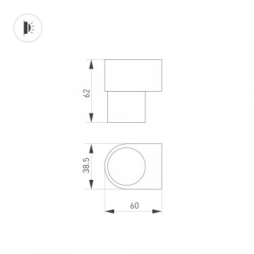 Настенный светодиодный светильник Arlight SP-Spicy-Wall-Mini-S60x39-3W Warm3000 035540