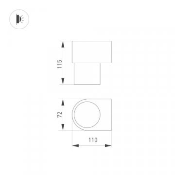 Настенный светодиодный светильник Arlight Sp-Spicy-Wall-S115x72-6W Day4000 033848