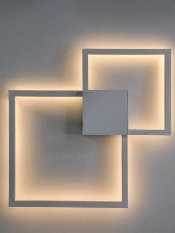 Настенный светодиодный светильник Elvan GW-46220/2SQ-20W-WW-Wh