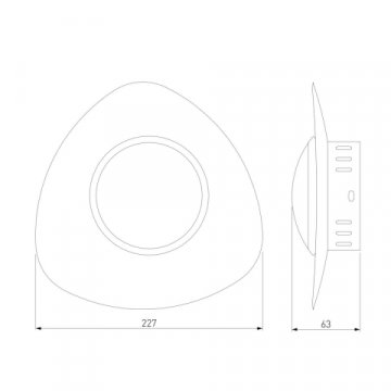 Настенный светодиодный светильник Eurosvet Scuro 40151/1 LED белый