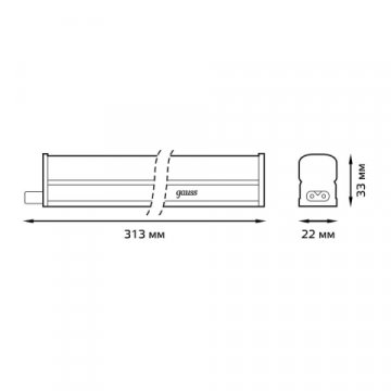 Настенный светодиодный светильник Gauss Led TL Elementary 130411204