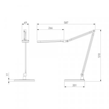 Настольная лампа Eurosvet Modern 80420/1 серебристый