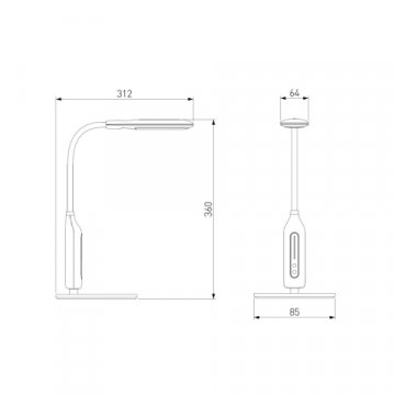 Настольная лампа Eurosvet Soft 80503/1 белый