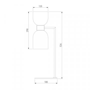 Настольная лампа Eurosvet Tandem 01084/2 латунь