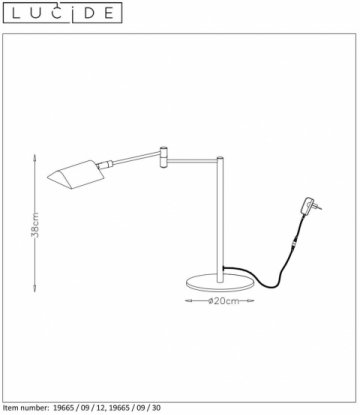 Настольная лампа Lucide Nuvola 19665/09/12