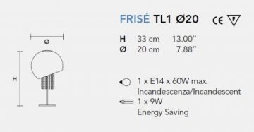 Настольная лампа Masiero Frise TL1 SW VI
