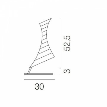 Настольная лампа Vistosi LT Twister G TO GR