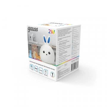 Настольный светодиодный детский ночник Gauss кролик NN301