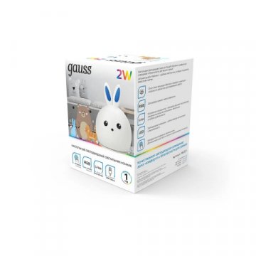 Настольный светодиодный детский ночник Gauss кролик NN301