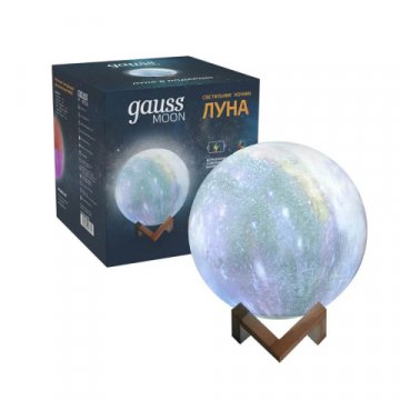 Настольный светодиодный ночник Gauss луна NN003