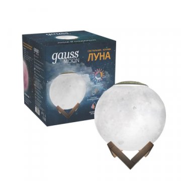 Настольный светодиодный ночник Gauss луна NN004