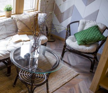 Замковый виниловый пол Vinilam Parquet Chevron RI153610CL4 Шеврон Нормандия