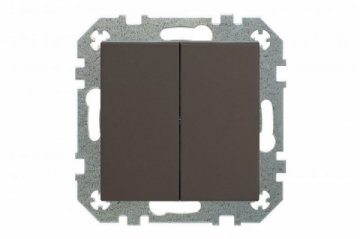 Переключатель двухклавишный Liregus коричневый омбре 29-012