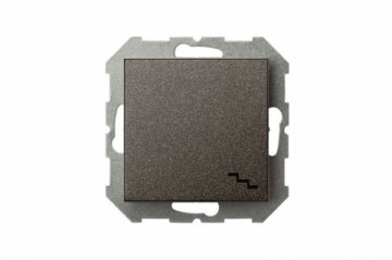 Переключатель одноклавишный Liregus Epsilon антрацит 28-107
