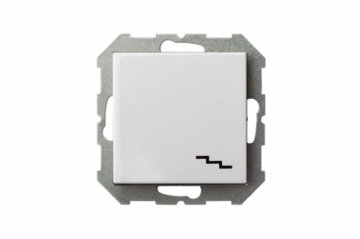 Переключатель одноклавишный Liregus Epsilon белый 28-008