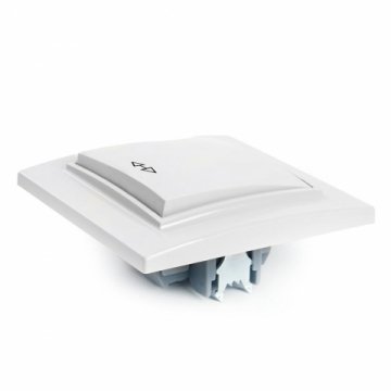 Переключатель одноклавишный перекрестный Stekker Эрна белый PSW10-9009-01 39925