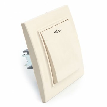 Переключатель одноклавишный перекрестный Stekker Эрна слоновая кость PSW10-9009-02 39926