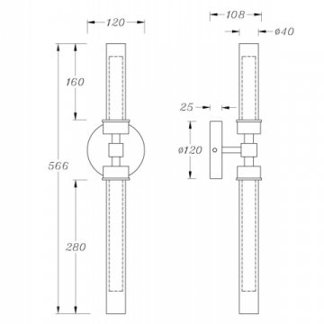 Подсветка для зеркал Maytoni Stelo MOD116WL-L7BS3K